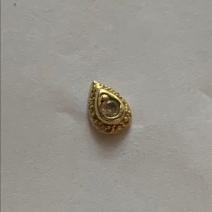 BVLA Nanda Pear 14K Gold Threadless Pin End